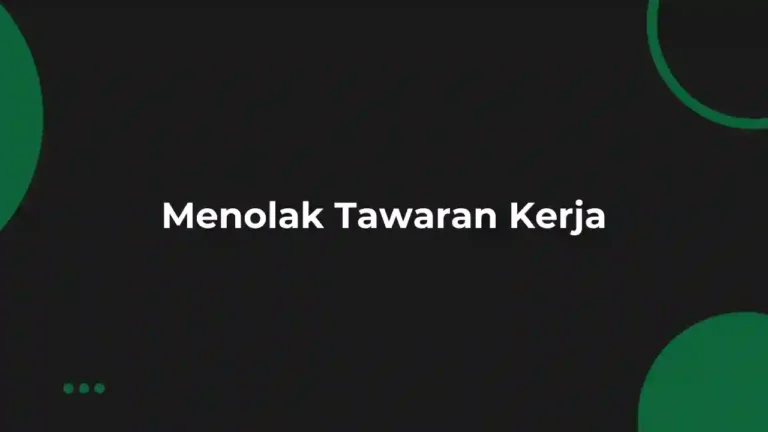 Cara menolak pekerjaan yang sudah diterima lewat chat