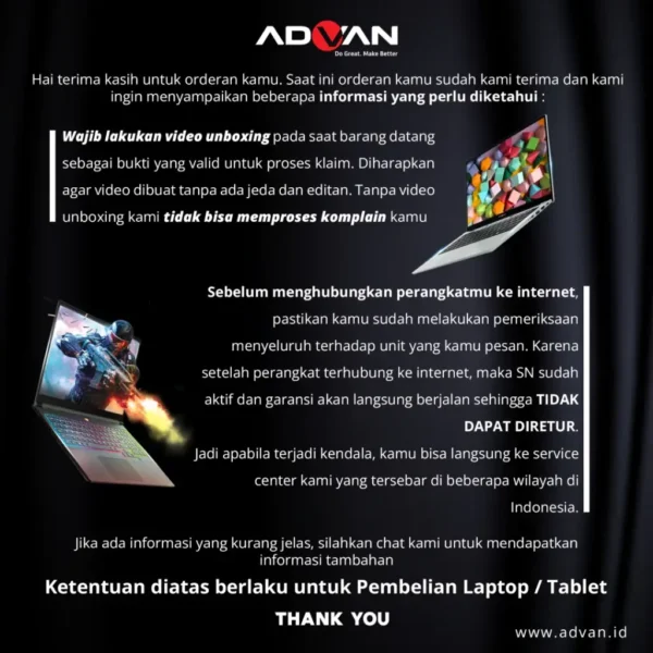 ADVAN Laptop TBook Intel Celeron N100 - Gambar 8